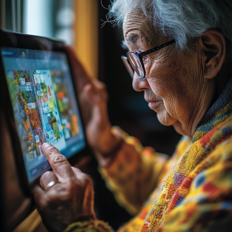 Senior woman doing puzzle to stay mentally sharp